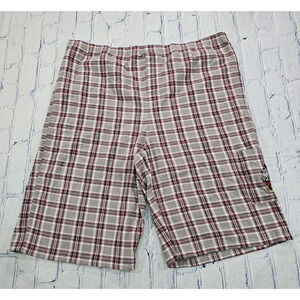 Disney Direct MENS SIZE L Mickey Mouse Plaid Shorts Lounge Sleep Pocket Y2K